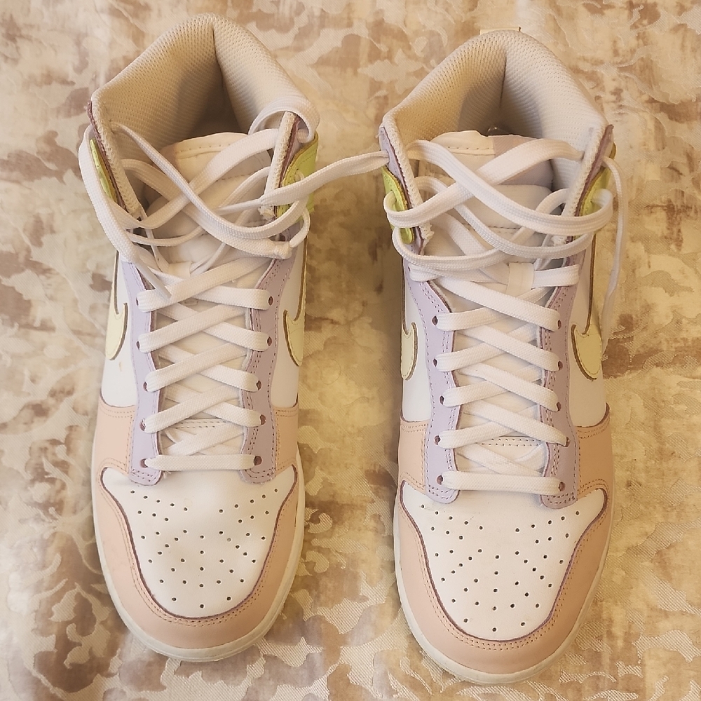 Nike Women's High-Top Sneakers - Cream and Tan
